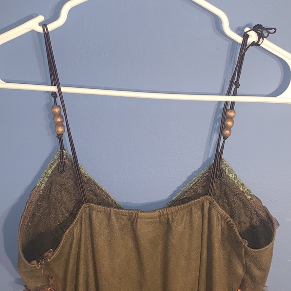 Cute brown Dress with beadwork size Medium - Picture 14 of 16